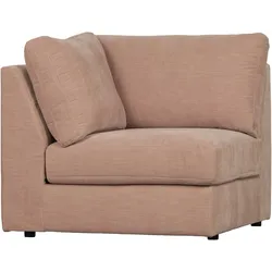 Modulsofa Family Eck-Element, weicher Webstoff, modern und flexibel, rosa, einfach verbindbar