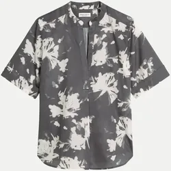 Tunika-Bluse mit  Allover-Print Grau 34
