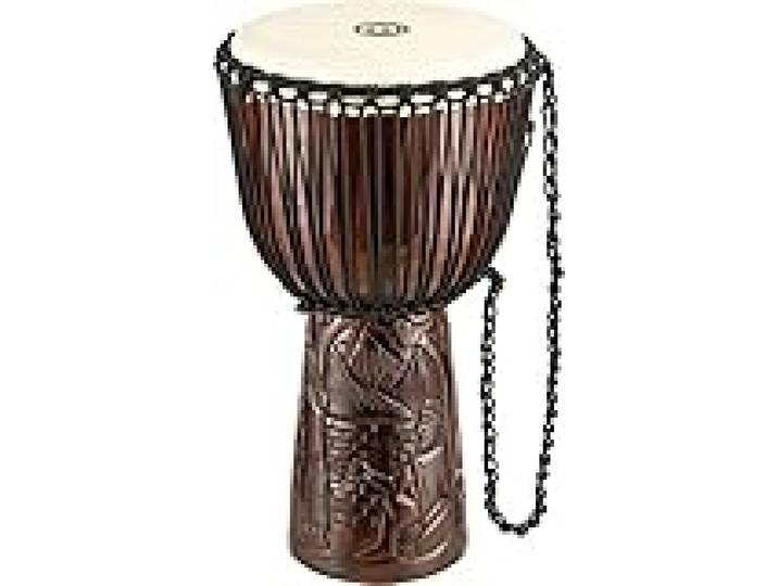Meinl Percussion African Style Djembe – Grande Percussion à Main – Avec Peau de Chèvre – Diamètre 12 pouces – Acajou, Marron (PROADJ2-L)