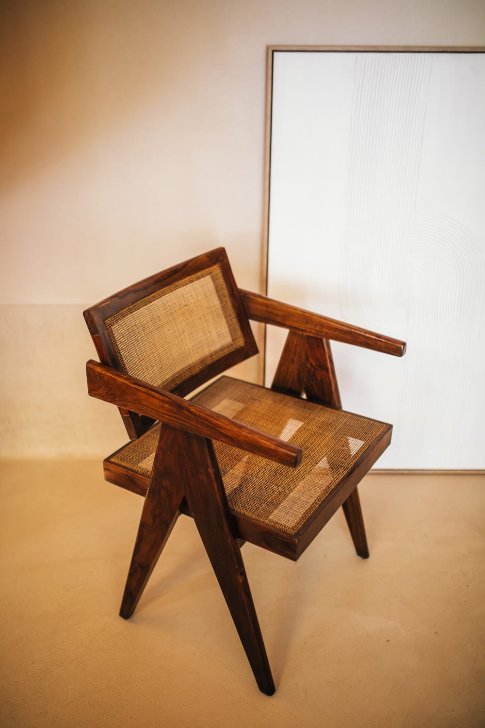 Pomax Sillón de madera oscura