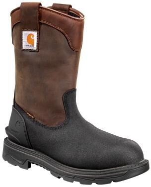 "Carhartt Ironwood 11"" WP Ins Alloy Toe Wellington Work Boot - Mens 8 Brown Boot Medium"