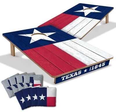 Skip's Garage State of Texas Tailgate 2x3 Cornhole Board Set