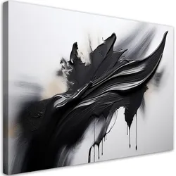 LEINWANDBILD Abstraktion Schwarz-Weiß-3D-Effekt 90x60cm