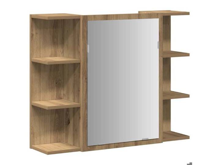 CLARENCE® Armoire de salle de bain à miroir - Armoire Murale - chêne artisanal 80x20 5x64 cm LL0291