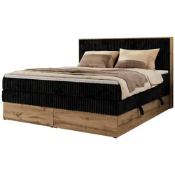 Boxspringbett mit Bettkasten  ¦ schwarz ¦ Maße (cm): B: 184 H: 120