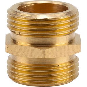 Gardena Pumpen-Anschlussstück 07260-20, Messing-Doppelgewinde, 3/4 Zoll AG (26,5 mm) auf 3/4 Zoll AG (26,5 mm)