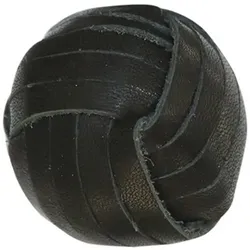 Chic Antique Griff schwarzes Leder, D3 cm, schwarz