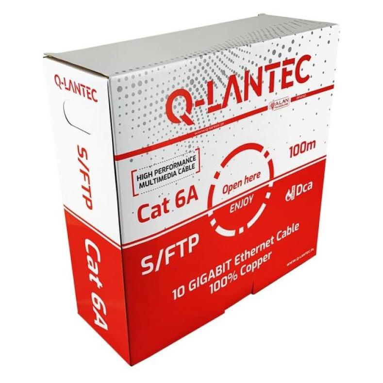Alantec Q-LANTEC S/FTP Kat.6A Netzwerkkabel verdrillte Leitung LSOH (S/FTP, CAT6a, 100 m) (KIS6ALSOH100DQ)