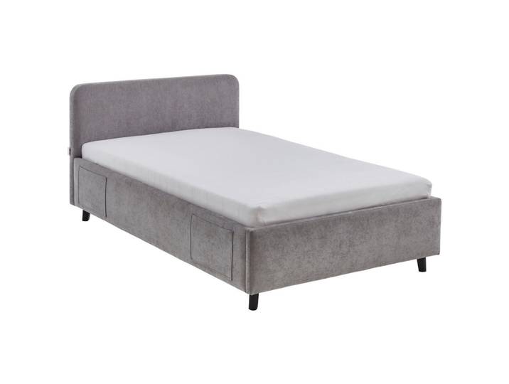 Boxxx Polsterbett, Grau, Schwarz, Holz, Eukalyptusholz,Birke, Buche, massiv, 140x200 cm, Bettkasten,individuelle Liegehärteeinstellung, Schlafzimmer, Betten, Polsterbetten