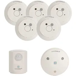 Homematic IP Smart Home Rauchmelder Set 5 Zimmer + Alarm