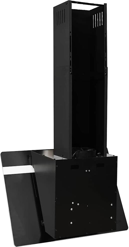 vidaXL Hotte murale 60 cm Acier et verre trempé Noir