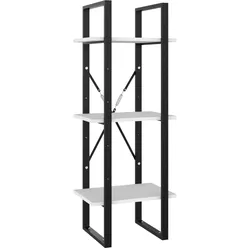 vidaXL Bücherregal 3 Fächer Weiß 40x30x105 cm Holzwerkstoff