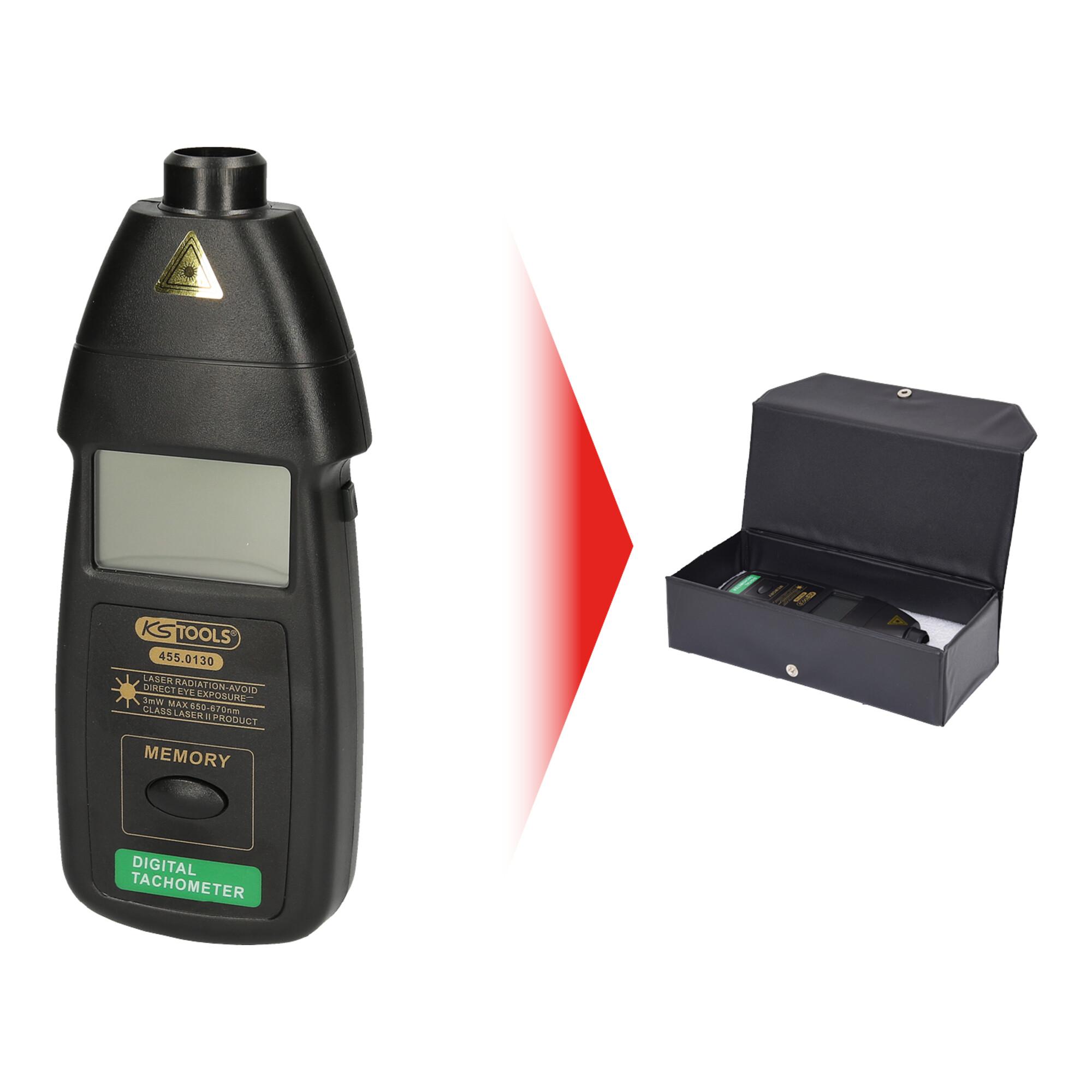 KS Tools Fotoelektronischer Drehzahlmesser DT2234B Laser mit LCD-Anzeige, 4550130 (455.0130)