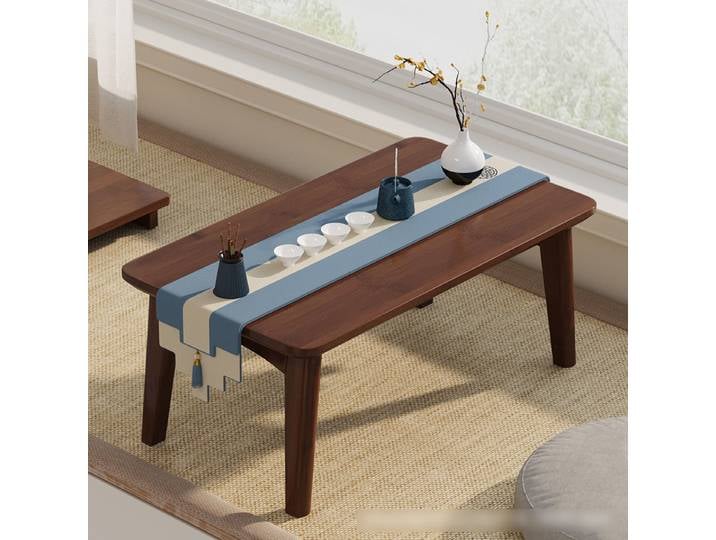 Table pliante pour baie vitrée, table basse de style chinois pour la maison, tatami, rebord de fenêtre, balcon, table de cérémonie du thé Nanzhu, table basse, B