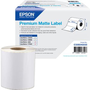 Epson Etiketten Premium Matte Label S045533, 102mm x 152mm, 225 Einzel-Etiketten, Papier, matt