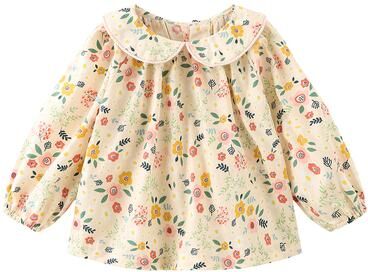 Fashion Sheath Adorable Floral Girls Shirt Spring Long Sleeve Petal Collar Blouse Clothes Infant Kids Tops Children Jackets Outwear b 0 6 Months 66