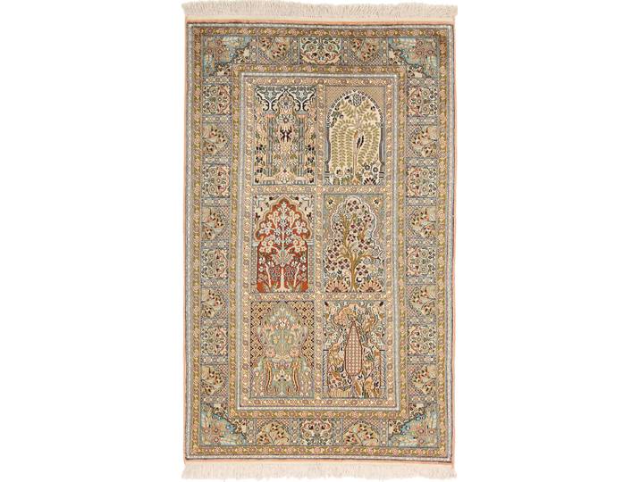 Kaschmir Seide Teppich 93x155 Handgeknüpft Orientteppich Seide