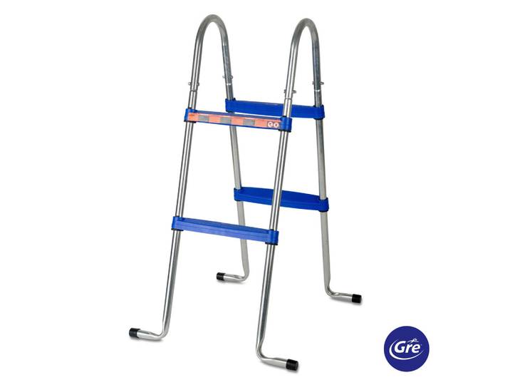 Gre Poolleiter 2024, Alufarben, Metall, 98 cm, Freizeit & Co, Pools & Wasserspaß, Poolzubehör, Poolleitern