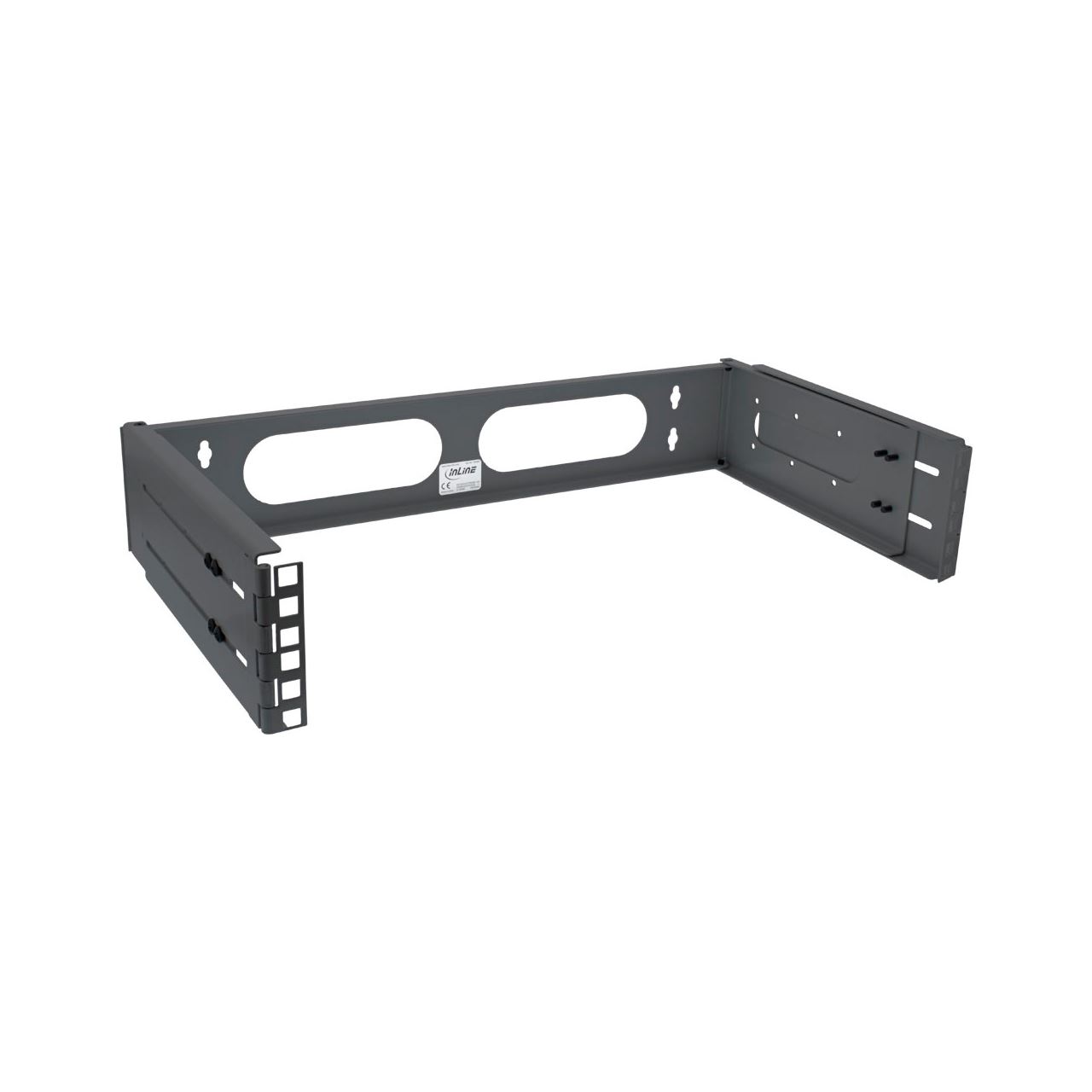 InLine 19" Rack zur Wandmontage, 2HE, 24-40cm Tiefe, schwarz