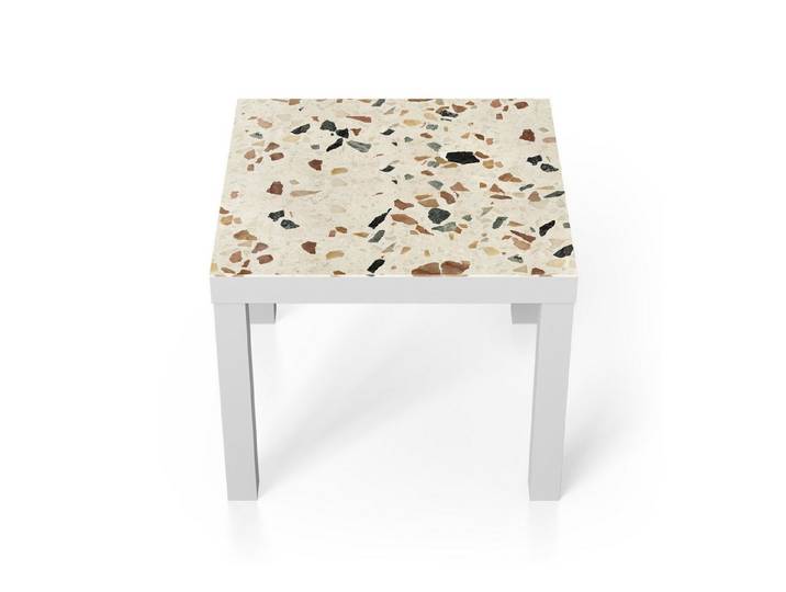 DEQORI Couchtisch 'Bunter Terrazzo-Stil', Glas Beistelltisch Glastisch modern