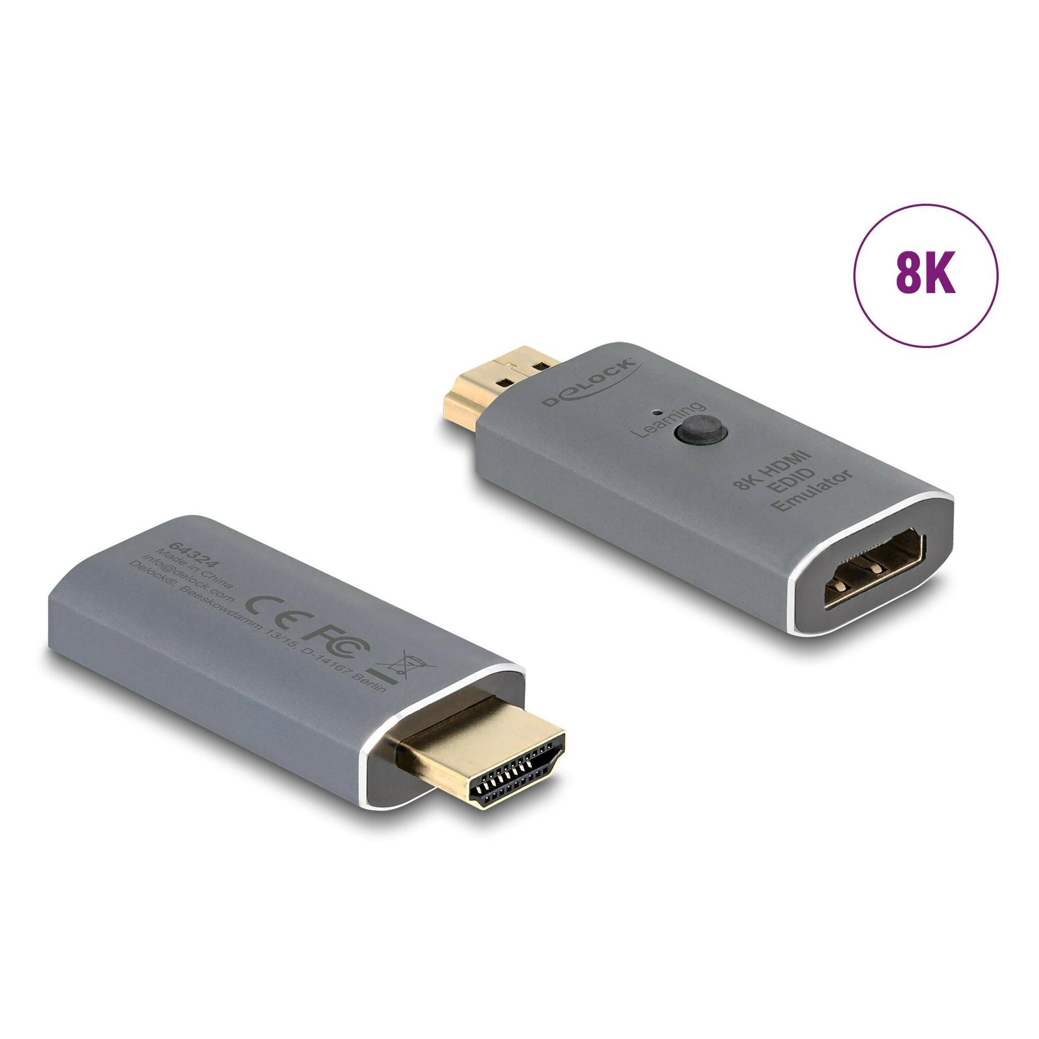 Delock HDMI EDID Emulator 8K (HDMI, HDMI) (64324)
