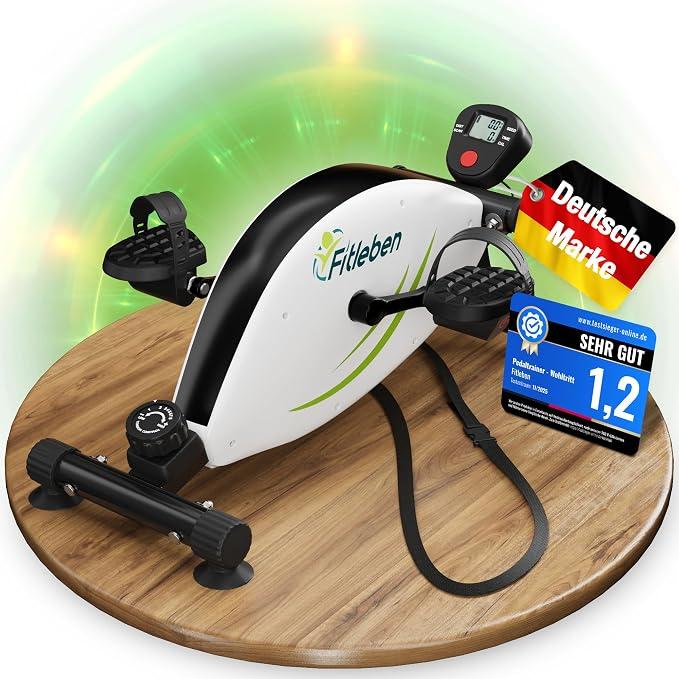 Wohltritt Pedaltrainer für Senioren , höhenverstellbarer Heimtrainer für Senioren, gelenkschonender Armtrainer & Beintrainer Muskelaufbau - Tischfahrrad / Deskbike zuhause
