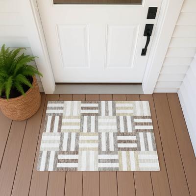 Addison Rugs Machine Washable Indoor/ Outdoor Modern Hatch Chantille Rug