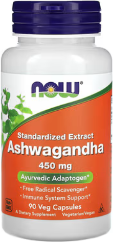 Now Ashwagandha 450mg Suporte ao Stress e Bem-Estar 90caps