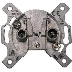 WISI DB07D Universal Antennendose, 2-Loch Durchgangsdose 14 dB 76863 DB 07 D