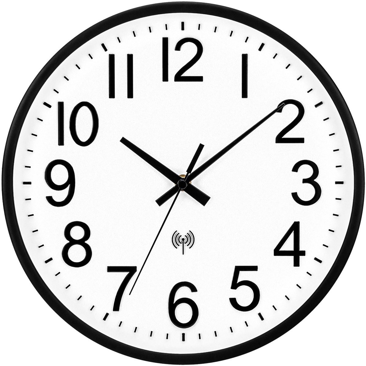 Moderne ronde wandklok wit - Radiografische en stille wandklok met verlichting - Diameter: 30 cm