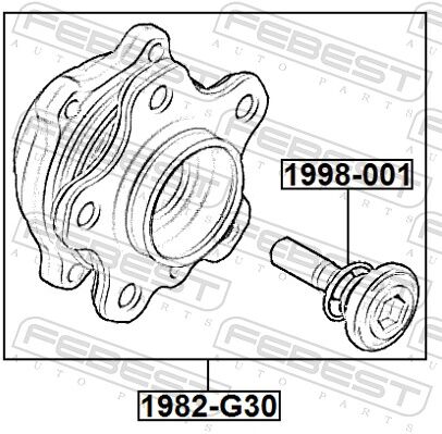 Febest Achsschraube, Antriebswelle 1998-001 Vorderachse Für Bmw