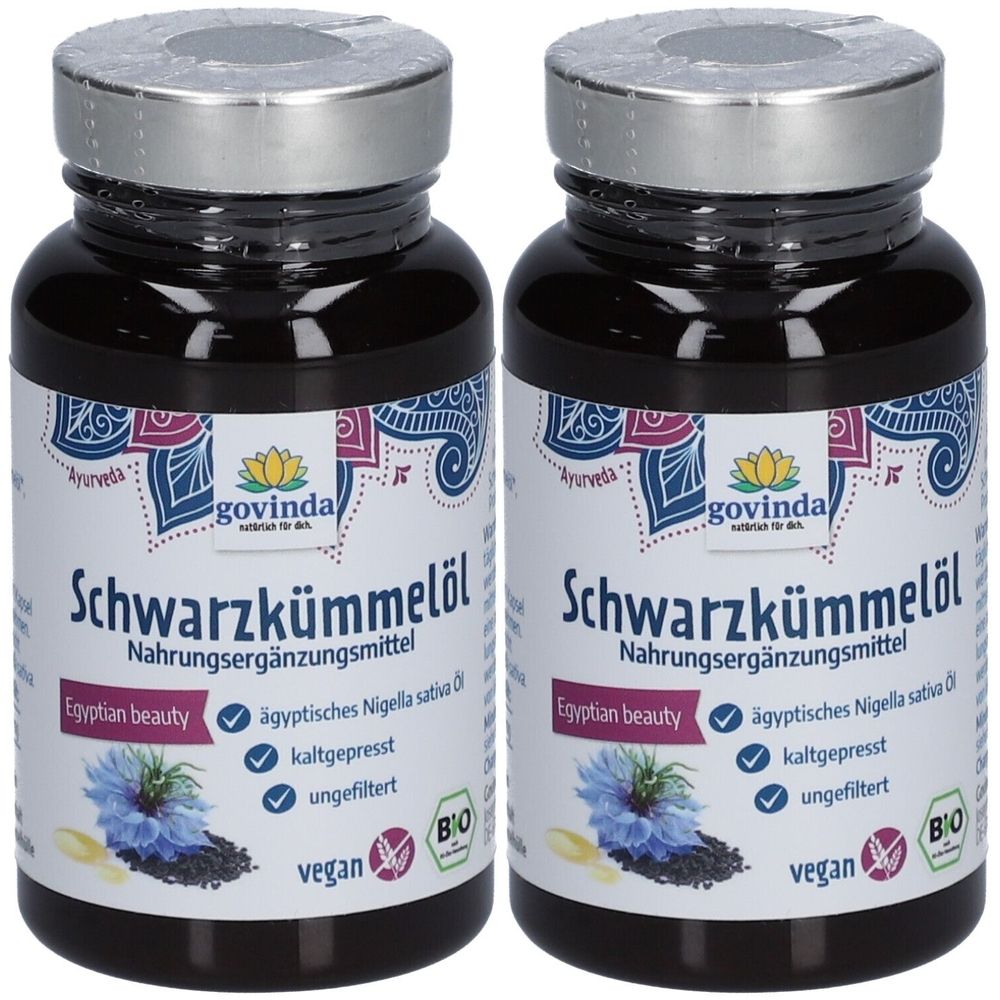 Govinda Schwarzkümmelöl Kapseln BIO x2 2x53,6 g