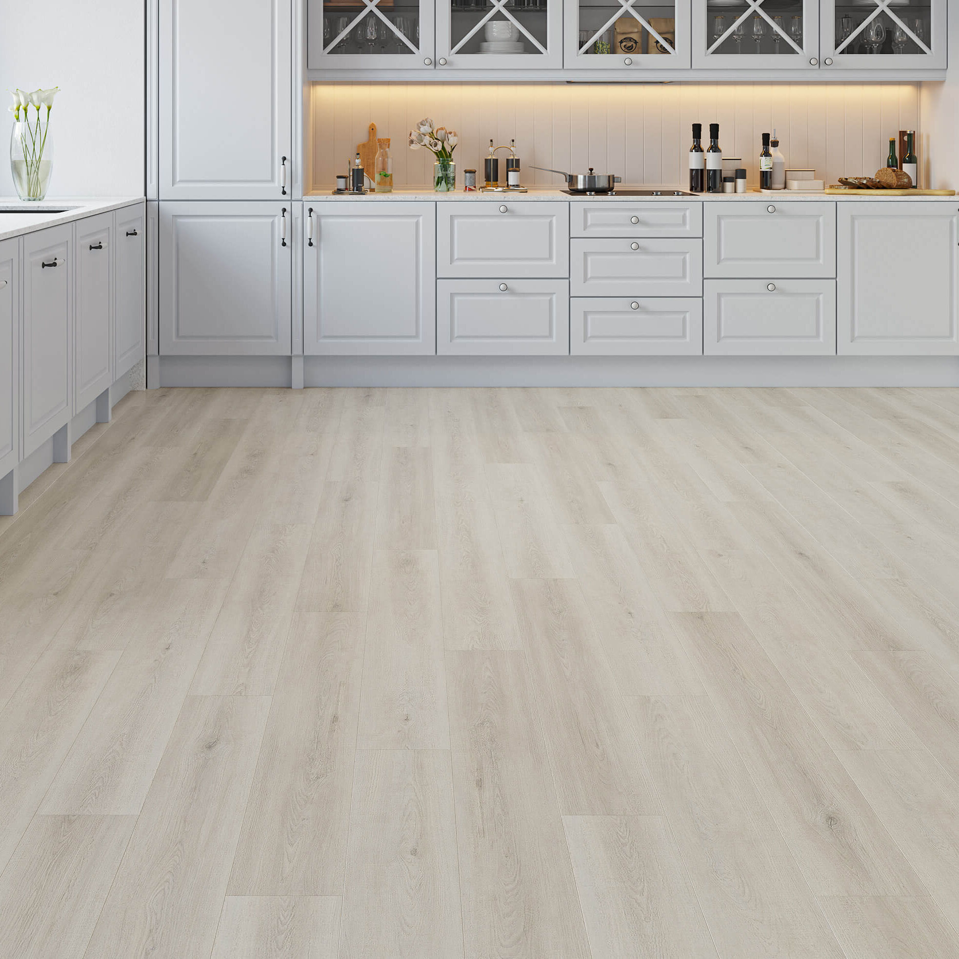 Luxury Flooring Grey 6.5mm Wood Effect LVT Luxury Vinyl SPC Click Flooring