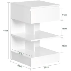 SoBuy, Nachttisch, Salma (38.99 x 38.99 x 65 cm)