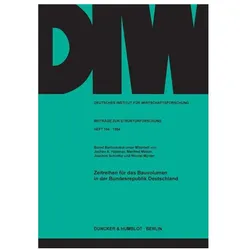 Zeitreihen für das Bauvolumen in der Bundesrepublik Deutschland., Fachbücher von Bernd Bartholmai, Nicolai Mynter