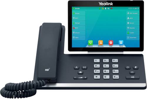 Yealink SIP-T57W Schnurgebundenes Telefon, VoIP Bluetooth, Freisprechen, für Hörgeräte kompatibel, Headsetanschluss, Optische Anrufsignalisierung
