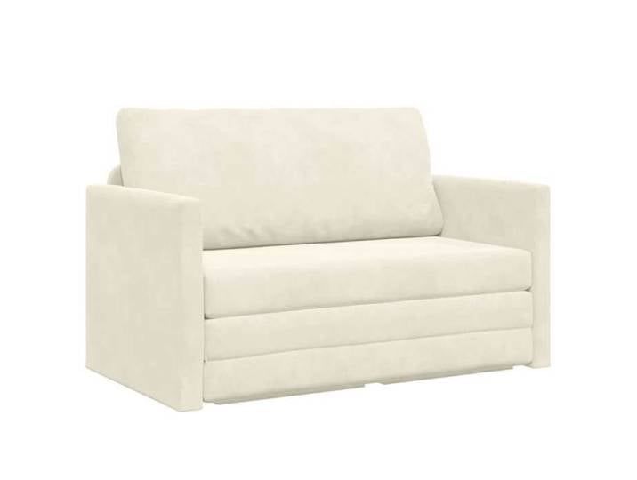En solde  Canapé-Lit 110cm - SWEETY - Fauteuil-lit double - Design convertible - Crème Velours LV1238