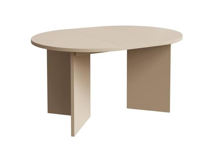 Selsey Ovaler Esstisch Ausziehbar – Runder Esstisch in Cappuccino, 110–190x110 cm, Laminierte Platte, ABS-Kanten, 2 Verlängerungen, Kugelführung, Selbstmontage
