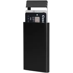 Mobiparts Cardprotector Aluminum with MagSafe Black, Weiteres Smartphone Zubehör, Schwarz