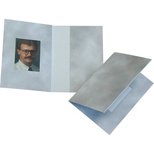 1x100 Daiber Passbildmappen Wolkendesign grau 3,1x4,2cm