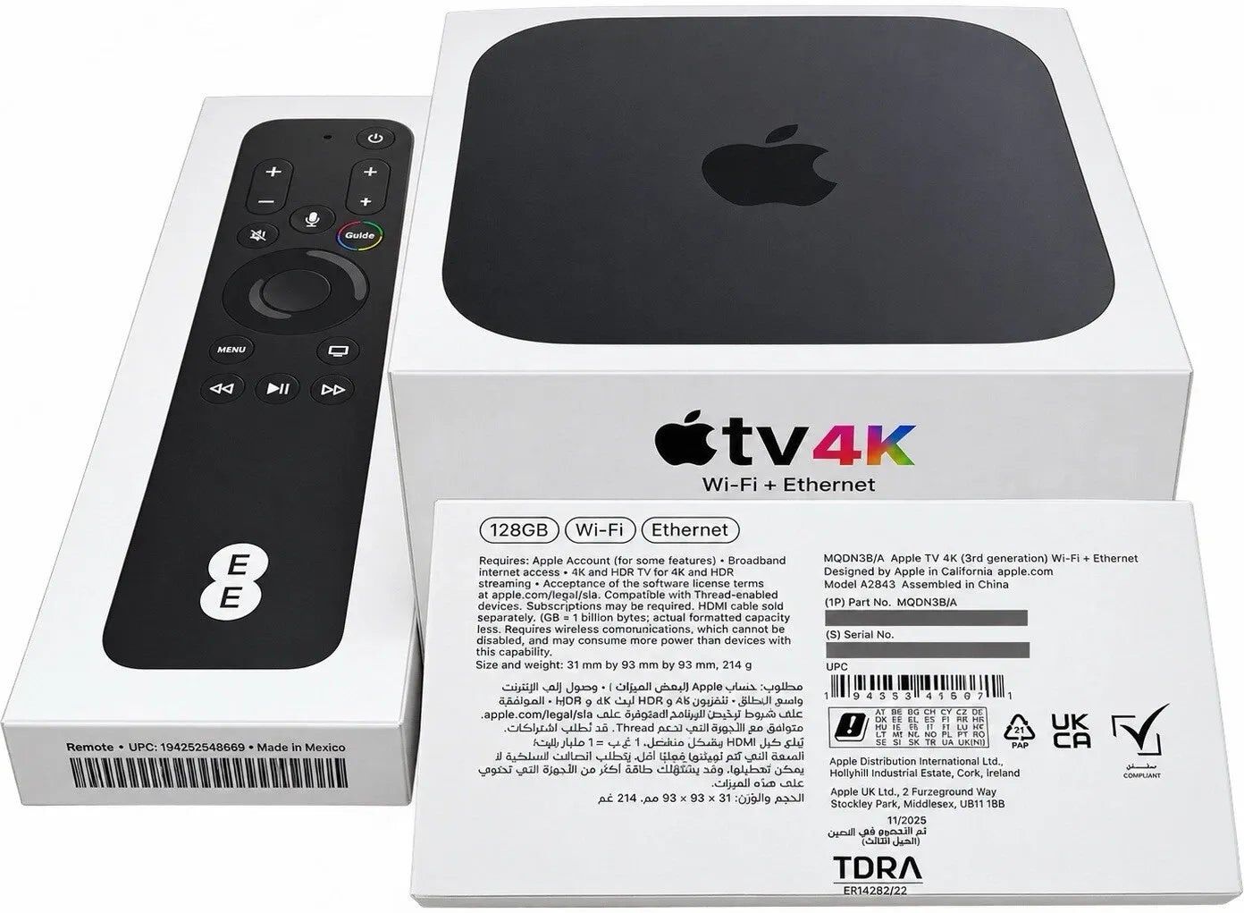 Apple TV 4K 3rd Gen 128GB Wi-Fi + Ethernet with Siri Remote