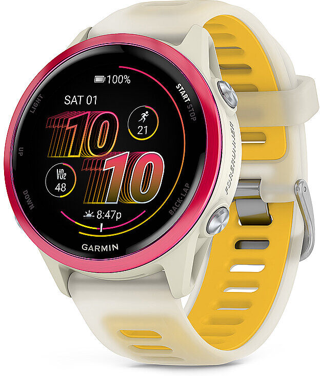 Garmin GPS-Laufuhr Forerunner 570 42mm creme B