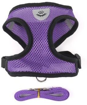 Uplifted Finds Essential Air Mesh Comfort Harness & Leash Set purple m