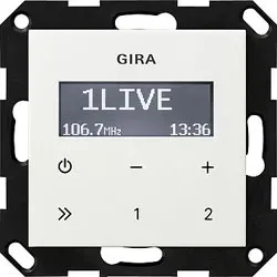 Gira Unterputz-Radio RDS (reinweiß, glänzend)