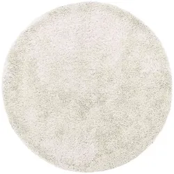 Teppich Crown aus Stoff, modern rund, Ivory Beige, Ø 200 cm, weiche Qualität für Dein Zuhause