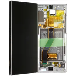 LCD Kompletteinheit inkl. Frontcover für Samsung Galaxy Note 10+ N975F, silber