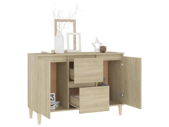 Buffet bas - MOTHINESSTO - LY01342 - Chêne sonoma - 2 portes - 2 tiroirs