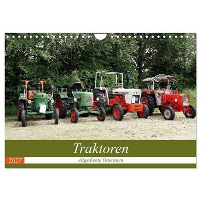 Traktoren - Altgediente Veteranen (Wandkalender 2027 DIN A4 quer), CALVENDO Monatskalender