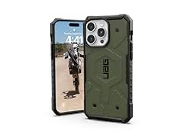 URBAN ARMOR GEAR UAG Coque Compatible avec iPhone 15 Pro 6,1 , Pathfinder Olive Drab Aimant intégré, Compatible avec Chargeur MagSafe, Coque de Protection Robuste de qualité Militaire résistante aux