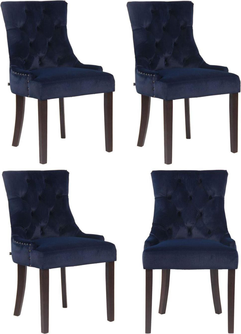 BellaFurn Set van 4 luxe fluweleetstoelen